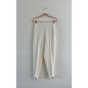 1045 Park Stirrup Pants Womens 26 Cream Vintage 80s Reinforced High Rise